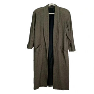 Vintage graziano ippoli old money coat shoulder pads lightweight lined pockets